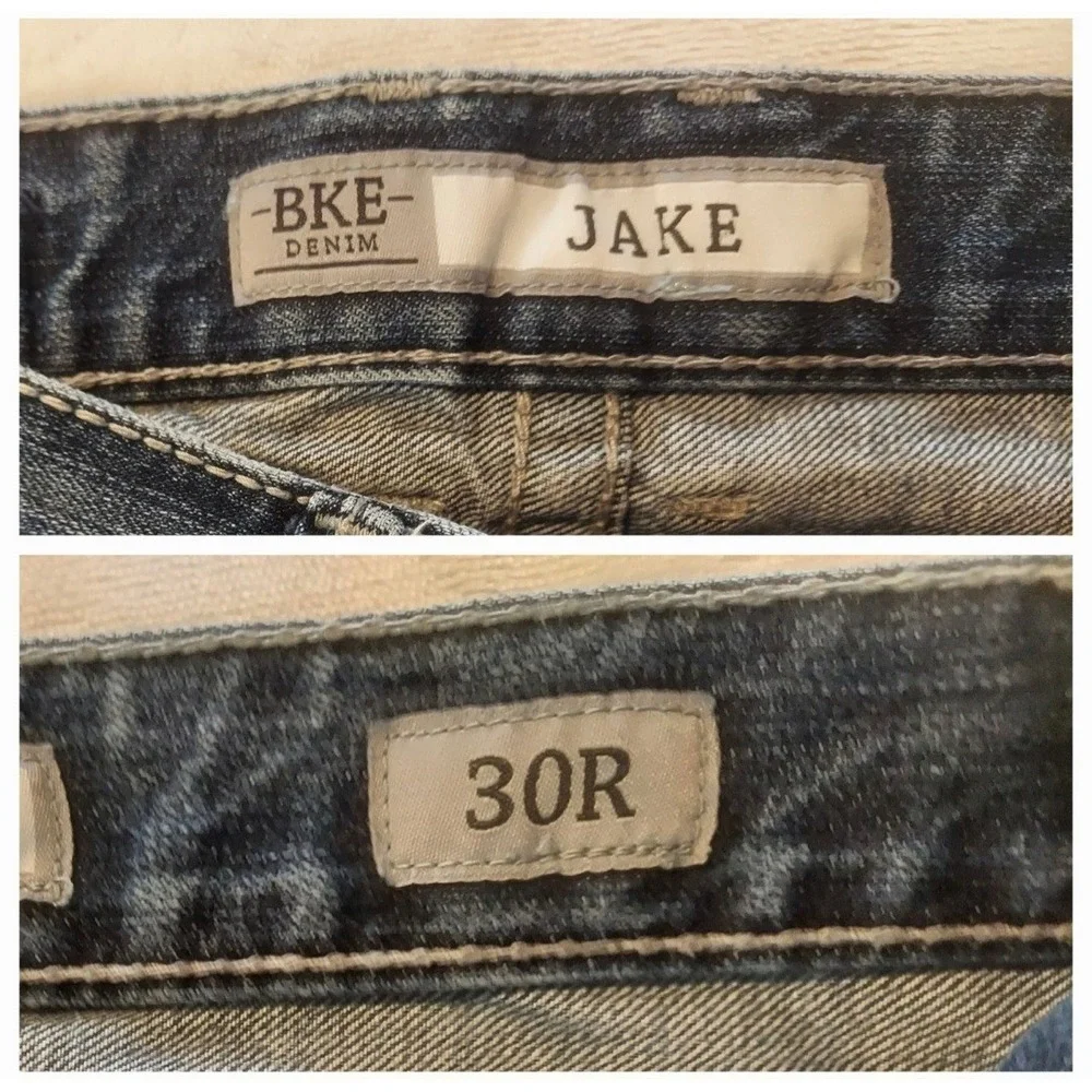 BKE Buckle Mens Jake 100% Cotton Straight Leg Medium Wash Jeans Size 30/31 (30R)